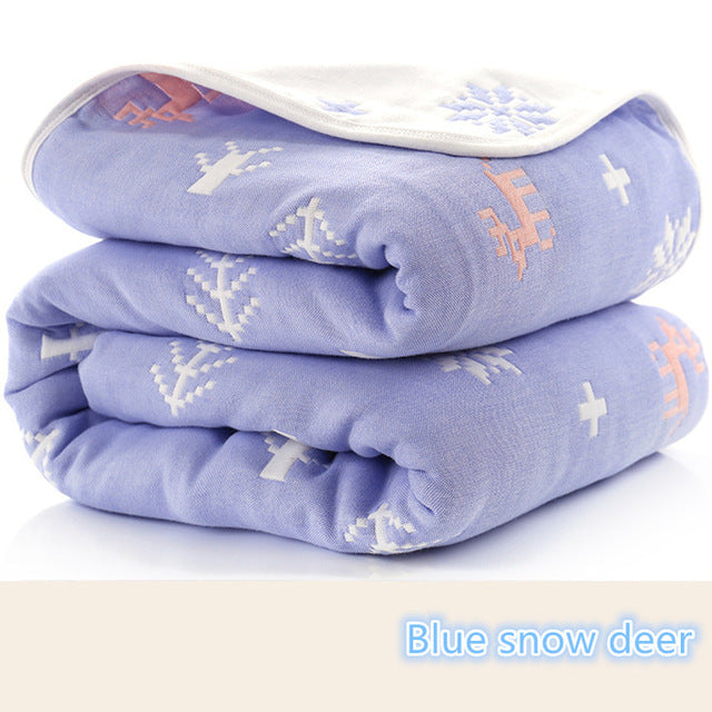 Newborn Baby Blankets 6 Layers Thick