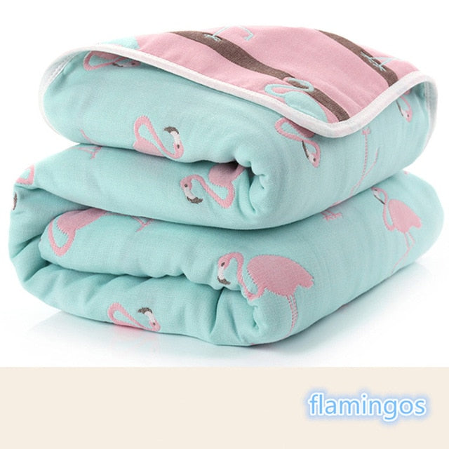 Newborn Baby Blankets 6 Layers Thick