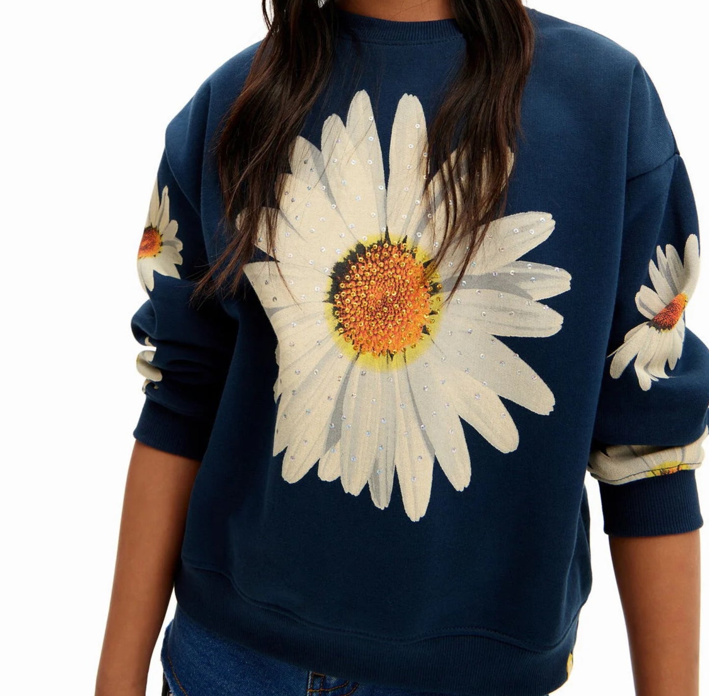 Desigual OVERSIZE DAISY SWEATSHIRT