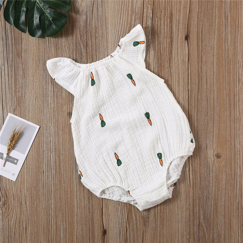 Newborn Baby Girls Bodysuit Infant Sleeveless 0-24M