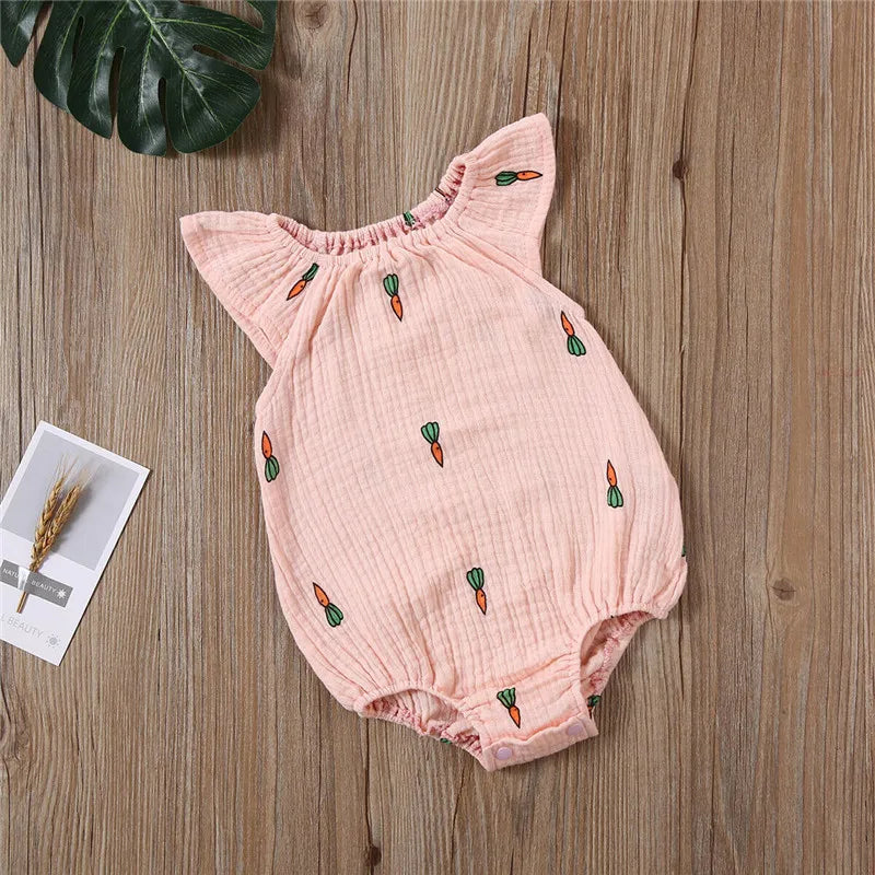 Newborn Baby Girls Bodysuit Infant Sleeveless 0-24M