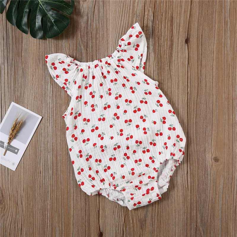 Newborn Baby Girls Bodysuit Infant Sleeveless 0-24M